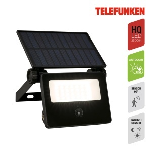 Stralucitor LED Solar cu Senzor de Miscare TELEFUNKEN, 1000 Lumen, Negru - Img 2