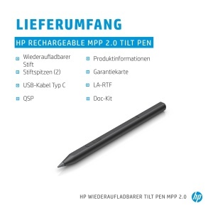 Stylus HP Rechargeable MPP 2.0, 4096 niveluri presiune, USB-C, negru - Img 4