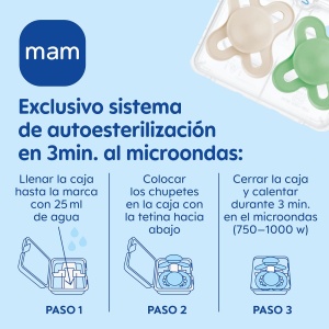 Sucea pentru bebelusi MAM Original, 2-6 luni, silicon, auto-sterilizare, roz, 2 bucati - Img 4