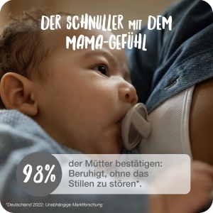 Sucitor cu forma de san NUK MommyFeel, 0-9 luni, silicon BPA-free, 2 bucati - Img 2