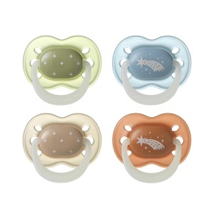 Sucitor cu lumina Tommee Tippee, 0-6 luni, 4 bucati, silicon BPA-free, design ergonomic