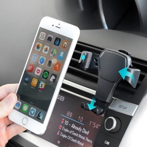 Suport Auto Telefon InnovaGoods Handyhalter Negru Ajustare Automata Protectie Anti-Zgarieturi - Img 6