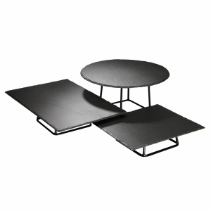 Suport Buffet APS 33250, Metal, 18 x 18 cm, Inaltime 8 cm, Negru - Img 2