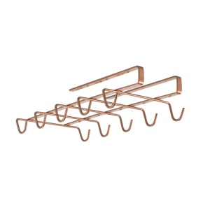 Suport cani Metaltex My-Mug montare sub raft finisaj cupru 14x28x6 cm