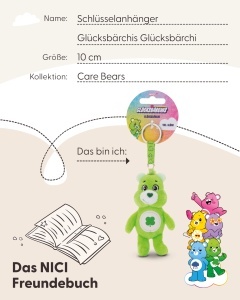 Suport Chei NICI Glucksbarchi 10cm - Plus Verde, Cu Inel pentru Chei, Cadou Ideal - Img 5