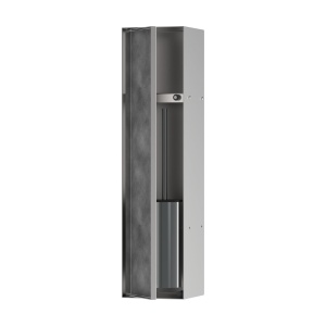 Suport de perete pentru periuta de dinti hansgrohe XtraStoris Rock, inox, cu usa beflisabila
