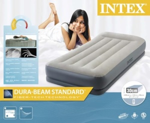 Suport de perna dubla Intex, pat pneumatic mediu-inalt cu Fiber-Tech RP, dimensiuni umflate: 99 cm x 191 cm x 30 cm (64116ND) - Img 2