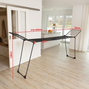 Suport de Uscat Vileda Infinity Flex Ultimate, Negru, Extensibil pana la 2m - Img 6