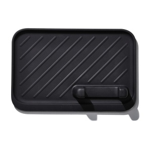 Suport din silicon pentru ustensile grill OXO Good Grips, rezistent la caldura, negru
