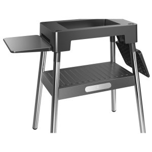 Suport grill WMF Lono 0415890011 Cromargan NegruArgintiu cu rafturi pliabile - Img 3