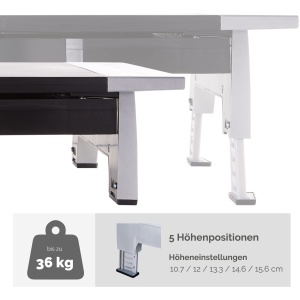 Suport Monitor Ergonomic Fellowes Office Suites, inaltime ajustabila 107-159 mm, pentru monitoare 28 inch - Img 3