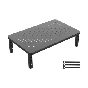 Suport Monitor GRIFEMA, 3 Inaltimi Reglabile, Negru, Capacitate 20 kg