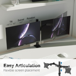 Suport Monitor GRIFEMA GB2001A-2 pentru 2 Monitoare 13-27, Reglabil - Img 3