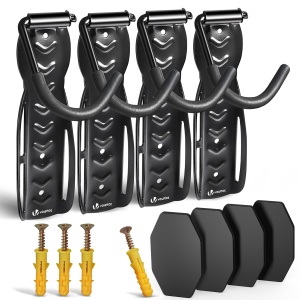Suport pentru bicicleta VOUNOT, 4 suporturi, metal, negru, capacitate 30 kg