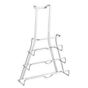 Suport pentru capacete Metaltex Galileo, 26x9x36 cm, argintiu metalic