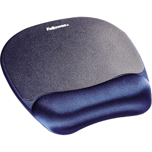 Suport pentru incheietura Fellowes cu mousepad, albastru, din spuma cu memorie