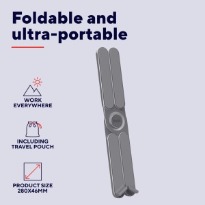 Suport pentru laptop pliabil Trust Macy 17.3 inch, suport pentru laptop pliabil din aluminiu, suport pentru laptop reglabil pe inaltime in 7 trepte pentru echipamente de birou de acasa, notebook MacBook Pro Air - gri - Img 3