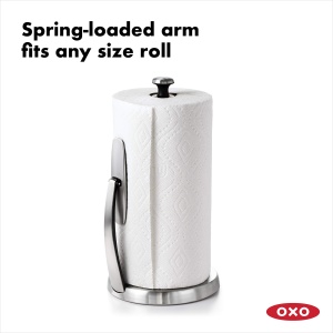 Suport pentru prosoape de hartie OXO Good Grips SimplyTear din otel inoxidabil - Img 3