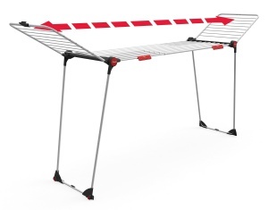 Suport pentru rufe Vileda Infinity Flex Plus, extensibil, 30m, pentru haine lungi