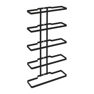 Suport pentru sticle Metaltex Wine-Wall Lava 5 sticle negru mat montare pe perete