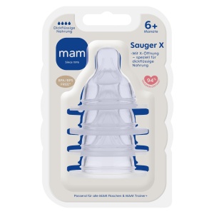 Suport pentru Supt MAM, Set 4x, pentru 6 luni, Silikon SkinSoft