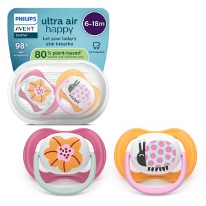 Suport pentru supt Philips Avent ultra air, 6-18 luni, design ergonomic, BPA-free, 2 bucati