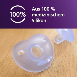 Suport pentru suzeta Philips Avent Soothie, 0-6 luni, silicon, albastru, 2 buc. - Img 3