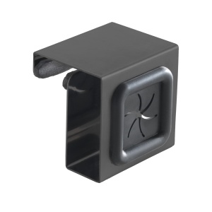 Suport prosoape Metaltex, negru, pentru usi de dulap, cu functie de prindere