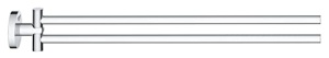 Suport prosop dublu GROHE Start 41183000 crom 44 cm montare cu suruburi - Img 2