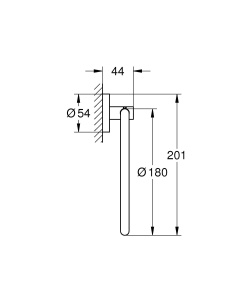 Suport prosop GROHE Start 41174000 montaj fara gaurire crom 5kg capacitate - Img 3