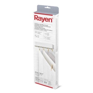 Suport rufe extensibil Rayen cu 4 fire independente, 20 m, alb