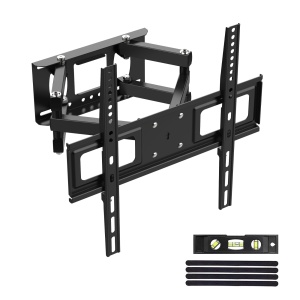 Suport TV cu montare pe perete GRIFEMA GB1006-4 pentru 26-65 inchi, suport TV universal extensibil rabatabil si inclinabil pentru plat si curbat, pana la 35 kg, max. VESA 400 x 400 mm