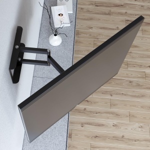 Suport TV Hama, negru, pentru televizoare 32-65 inch, inclinabil si rotativ, 35 kg - Img 3