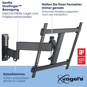 Suport TV Vogels Comfort TVM 3445 Full-Motion 32-65 inch Negru - Img 3