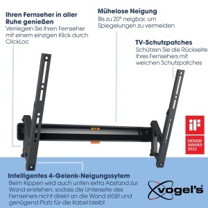 Suport TV Vogels Comfort TVM 3615 pentru televizoare 40-77 inch, inclinare 20, max. 35 kg - Img 3
