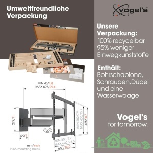 Suport TV Vogels Elite TVM 5855, pentru televizoare de pana la 100 inch, capacitate 75 kg - Img 5