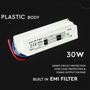 Sursa de alimentare V-TAC 30W, 12V, 2.5A, plastic, ultratin - Img 2