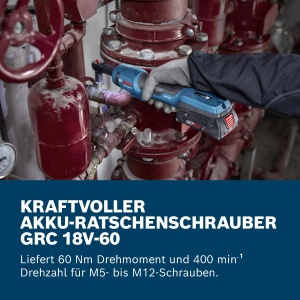 Surubelnita cu clichet Bosch Professional GRC 18V-60 60 Nm 400 RPM cu L-BOXX - Img 3