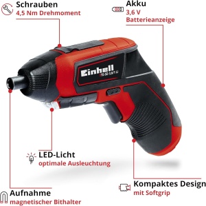 Surubelnita electrica Einhell TE-SD 361 Li LED 45Nm Li-Ion 10 biti - Img 2