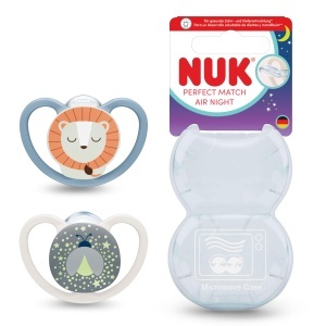 Suze NUK Perfect Match Air Night 6-18 luni luminoase anti-eruptii set 2 bucati