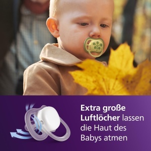 Suzeta Philips Avent Ultra Air SCF34955 BPA-Free Silicon Moale 18 luni Set 4 bucati - Img 2