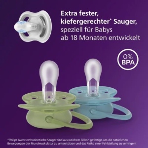 Suzeta Philips Avent Ultra Soft SCF09308 pentru Bebelusi 18 luni Set 4 Bucati BPA-Free - Img 3