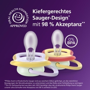 Suzete Philips Avent Ultra Air Nighttime SCF37625 0-6 luni luminoase BPA-free set 2 buc - Img 3