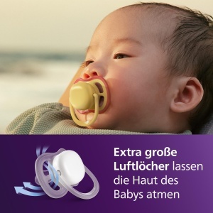 Suzete Philips Avent Ultra Air SCF08720 0-6 luni BPA-free Sterilizare rapida Set 4 bucati - Img 2
