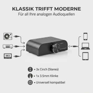 Switch audio Nedis - 4 surse, 3x RCA si 1x 3,5 mm, aluminiu - Img 4