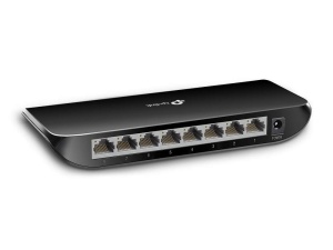 Switch de birou TP-Link TL-SG1008D, 8 porturi Gigabit, Plug and Play, design compact