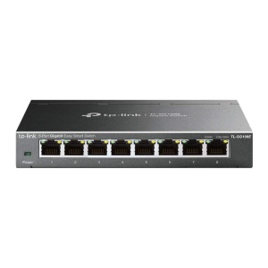Switch gestionat TP-Link TL-SG108E, 8 porturi Gigabit, negru