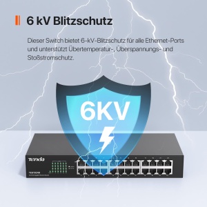 Switch Gigabit Tenda TEG1024D, 24 Porturi, Plug-and-Play, Design Fara Ventilator - Img 7