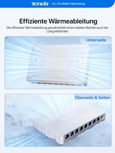 Switch LAN Tenda SM108, 8 Porturi 2.5 Gbit, Alb - Img 6