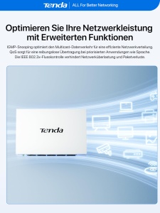Switch LAN Tenda TEG1005D, 5-Port, Gigabit, Plug-and-Play, Alb - Img 4